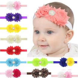 Headbands Sunflower Pearl Childrens Hairband Baby Fringed Flower Gstg094 Mix Order Fashion Head Band Drop Delivery Jewellery Hairjewelr Dhnfj