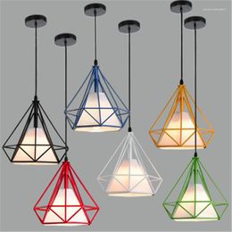 Pendant Lamps Nordic Retro Wrought Iron Lamp E27 Loft Bar Living Room Hang Light For Bedroom Dining Simple Modern Chandelier