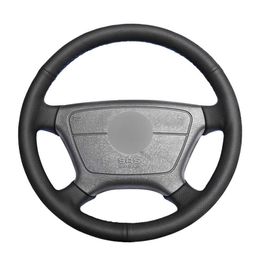 Steering Wheel Covers Hand-stitched Black PU Artificial Leather Car Steering Wheel Cover for Mercedes Benz C-Class W202 CL-Class C140 E-Class W210 G230524 G230524