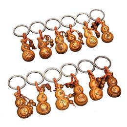 Principais anéis de cabaça de cabaça pingente twee zodiac soll wood Keychain Gifts R107 Mix Order 20 peças MUITO ÓTIMO CACKCHINES DROP DROP JOENS DHM6L