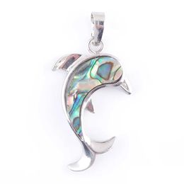 Pendant Necklaces New Zealand Abalone Shell Pearl Colourf Dolphins Natural Gem Bead Women Men Reiki Jewellery N3489 Drop Delivery Penda Dhctm