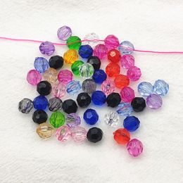 Crystal Wholesale 620mm Chunky Clear Acrylic Faceted Beads for Handmade Jewelry Necklace/Earring DIY Making/Jewelry Accessories