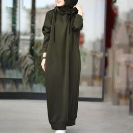 Ethnic Clothing Eid Fashion Women Abaya Dress Hooded Dubai Turkey Kaftan Muslim Cardigan Abayas Dresses Casual Robe Femme Caftan Islam