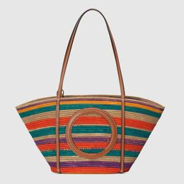 Shoulder Blondie Tote Bag Beach Straw Handbags Underarm Shopping Bags Totes Women Handbag Purse Knitting Grass Natural Wine Coconut Fibre Adjustable strap