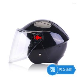 Motorcycle Helmets Summer Electric Battery Car Helmet Grey Man Women's Korean Version All-season Universal Half-helmet Warm Scarf