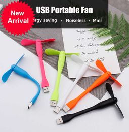 New Xiaomi Usb Fan Portable Flexible Bendable Fan for Power Bank Laptop PC AC Charger Hand Fan for Computer House Student Office