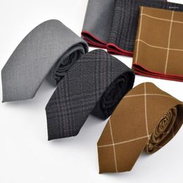Bow Ties Fashion Brand Necktie Groom Gentleman Wedding Birthday Party Gifts For Men Gorgeous Plaid Cotton Gravata Slim Arrow Tie