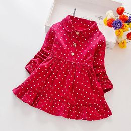 Girl Dresses Spring Long Sleeves Polka Dot Dress Kid's Borns Baby Clothes For Girls Toddler