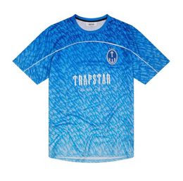Men's T-Shirts Limited New Trapstar London T-shirt Short Sleeve Unisex Blue Shirt For Men Fashion Harajuku Tee Tops Male T shirts A new trend 55ess