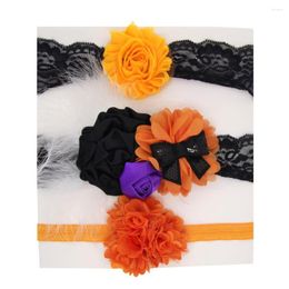 Hair Accessories 3 SETS Baby Girls Lace Hairbands Infants Kids Halloween Dress Up Band Flower Bow Headband Suit For Child