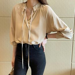 Women's Blouses Elegant Office Top Female Fashion Printing Shirts Woman Long Sleeve Spring Autumn Luxury Casual Mujer Blusas ST191