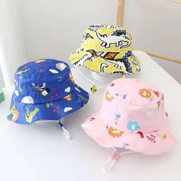 Berets Korean Children's Hat Spring And Summer Graffiti Wide Eaves Boys Girls Fishing Cap Baby Sun