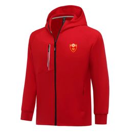 Montenegro Mens Jackets Autumn warm coat leisure outdoor jogging hooded sweatshirt Full zipper long sleeve Casual sports jacket