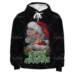 Men's Hoodies & Sweatshirts 2023 Christmas Satanic Claus 3D Printed Fashion Men Unisex Pullover Casual Loose Jacket Tracksuit Hoody Tops