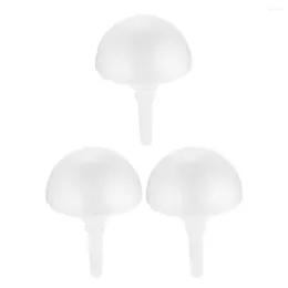 Decorative Flowers 3 Sets Wedding Bouquets Material Floral Handle Accessories 21.5X15X15CM Foams Holders Handles White Plastic Bride