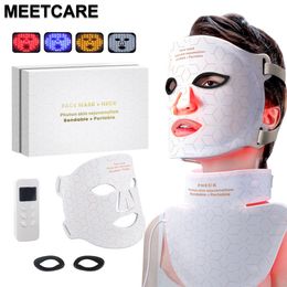 Face Massager 4 Colours LED Mask Infrared Pon Therapy Professional Skin Rejuvenation Anti Acne Wrinkle Removal PDT Spa Masks 230523