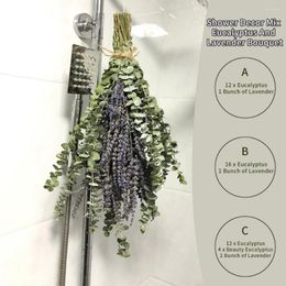 Decorative Flowers Eucalyptus Leaves No Watering With Pleasant Smell Shower Decor Mix And Lavender Bouquet Home Supplies