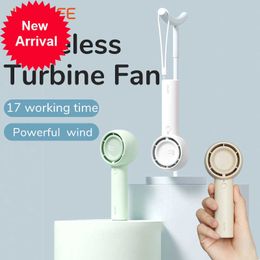 New JISULIFE Mini Portable Fan Powerful Trubo Rechargeable Bladeless Fans Ultra-quiet Personal Hand Fan Small Pocket Hand-held Fan