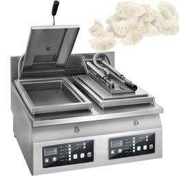 Commercial Electric Heating Fried Gyoza Pot Dumpling Pan 3000W Buns Sticker Dumpling Machine