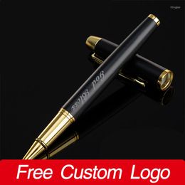 Luxury Metal Signature Pens Business AD Customised LOGO Gel Office Accessories School Supplies Student Stationery Gift