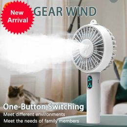 New 2023 Hot Sale Xiaomi New Spray Hydrating Fan Handheld USB Charging Desktop Convenient Mini Quiet Fan Water Mist Hand Fan Stand