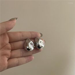 Stud Earrings 2023 Fluid Wrinkle Water Drops For Women Girl Irregular Simple Uneven Concave Creative Unique Design Jewelry