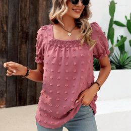 Women's Blouses Loose Ladies Tops And Summer 2023 Women Blouse Fashion Chiffon Clothing Blusas Mujer Haut Femme Red White Purple Green