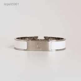 Classic Bracelet Silver Bangle for Men Enamel Bracelets and Women Cuff 12mm Wide 1wdv6