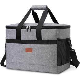 Backpacking Packs 32L soft cooler with hard lining large insulated picnic lunch cooling bag for camping barbecue and home outdoor activities P230524