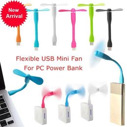 New Promotion! Hot Sale Fashion Flexible USB Mini Fan Portable Detachable Cooling Fan For PC Power Bank USB Devices