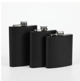 6oz 7oz 8oz Black Frosted Hip Flask 304 stainless steel mini wine kettle Outdoor camping portable wine pot