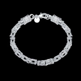 Chain Mens Sterling Sier Plated New Dragon Head Link Bracelet Gssb096 Fashion 925 Plate Jewelry Bracelets Drop Delivery Dhpup