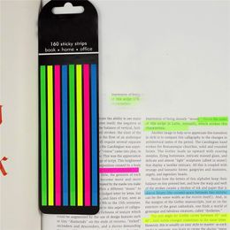Notepads 160Pcs Colour Stickers Transparent Fluorescent Index Tabs Flags Sticky Note Stationery Children Gifts School Office Supplies 230523