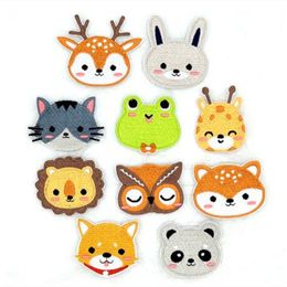 Cartoon Animals Embroidery Stickers Cute Lion Panda Patches For Children's Clothes Backpack Embroidery Accessories Iron Patch