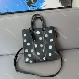 2023 Designer Tote Bag Unisex Handbag Men's Briefcase One Shoulder Crossbody Bags with Detachable Leather Shoulder Strap Dot Letter Flower Pattern Design