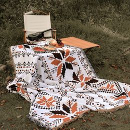 Blanket Ethnic Bohemian Picnic Blanket with Tassel Throw Sofa for Bed Cover Outdoor Camping Mat Travel Rugs Home Decor 230524