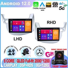 Android 12 Car Radio For Honda Jazz Fit 2007 - 2013 Stereo Multimedia Video Player Carplay Auto GPS Navigation 2din DVD Monitor-5