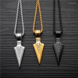 Pendant Necklaces KKCHIC Selling Titanium Steel Jewelry Retro Personalized Spear Arrow Hip Hop Punk Style For Men Gift