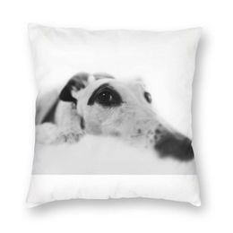 Pillow /Decorative Nordic Cute Greyhound In Mono Case Home Decor Decoration Whippet Animal Dog Cover Sofa Bed Throw For