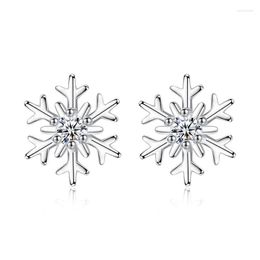 Stud Earrings KJJEAXCMY Fine Jewellery Real 925 Sterling Silver Female Simple And Fashionable Cute Snowflake Support Recheck