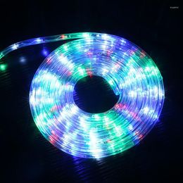 Strings Christmas Tree Decoration 10-40M LED Strip Lights Outdoor Street Garland Safe Voltage Rope String For House Garden Fence