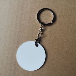 sublimation Aluminium blank heart shape Bone round keychains hot transfer printing diy custom blanks key ring consumables