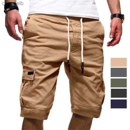 Men's Shorts Mens Shorts Casual Men Summer Multi-pocket Drawstring Cargo Tactical Mid Waist Army Short Pants Clothing L230518