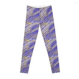 Active Pants Purple And Gold Abstract Lines Leggings Women's Tights Fitness Legging Women Gym