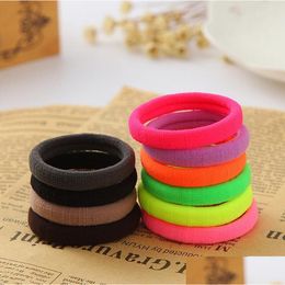 Hair Rubber Bands Elastic Durable Seamless Size Rope Band Gsfq042 Basic Tieup Gift Head Accessories Drop Delivery Jewellery Hairjewelry Dhix5