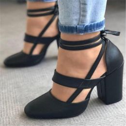 Sandals European And American Style Women's Shoes Fashion Thick With High-heeled Strap