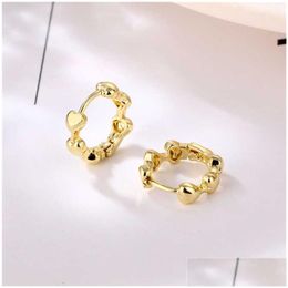 Ear Cuff Simple And Glossy Small Love 18K Gold Plated Earrings Gsfe064 Fashion Style Gift Fit Women Diy Jewellery Earring Drop Delivery Dh3Qy