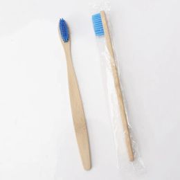 Wholesale Bamboo Toothbrush Soft Bristle Brush Natural Bamboo Toothbrush Rainbow Color Oral Care Hotel Disposable Home Bath Supplies