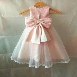 Girl Dresses Real Flower With Bow Little Girls Kids/Children Dress Lace Tulle Birthday Party Pageant First Communion