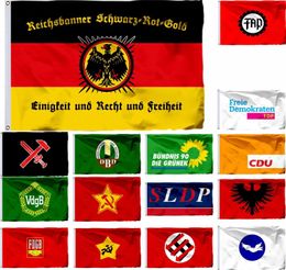 Banner Flags Germany Reichsbanner 2013 Flag Friedensrat DDR 3x5FT Bndnis 90-Die Grnen 90x150cmFree German Workers Party Banner21x14CM G230524